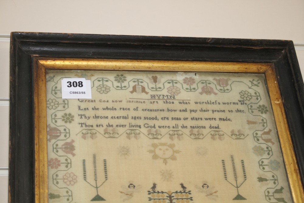 A William IV needlework sampler, by Rebecca Hammans